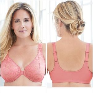 Glamorise Full Figure Wonderwire Bra Apricot Size 42F (3D) New Without Tag